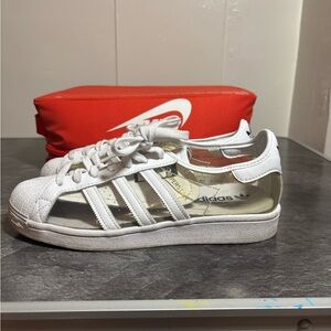 Adidas White Transparent Sneakers